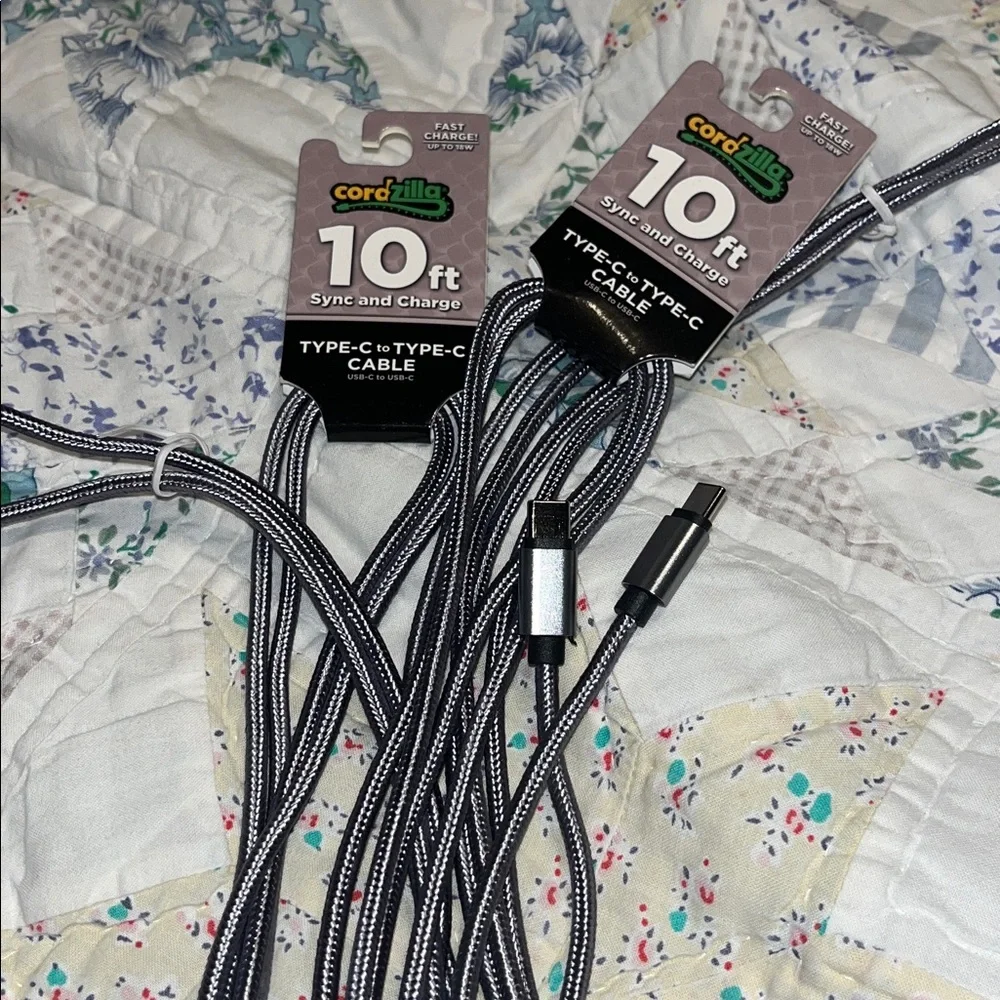 10ft Gray Charging Cable